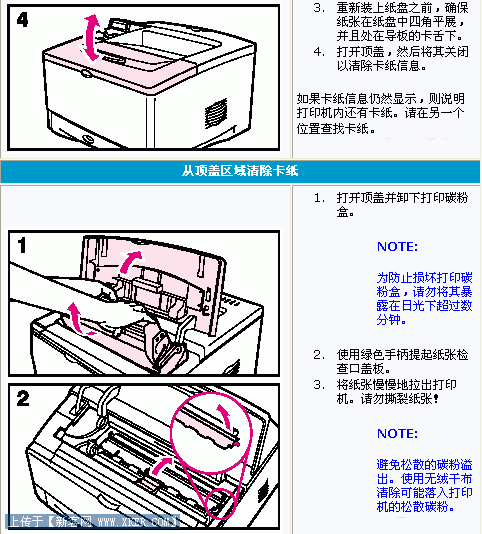 打印机卡纸怎么办 故障清除（图文） 
